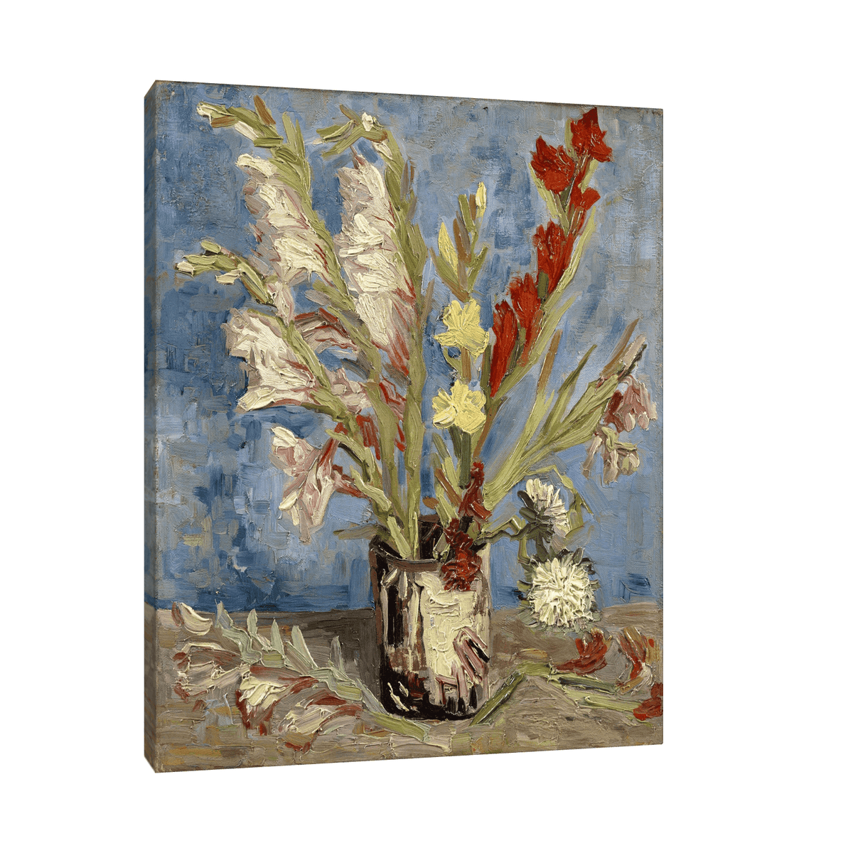 Vase with gladioli and China asters, Vincent van Gogh - ArtDeco Canvas