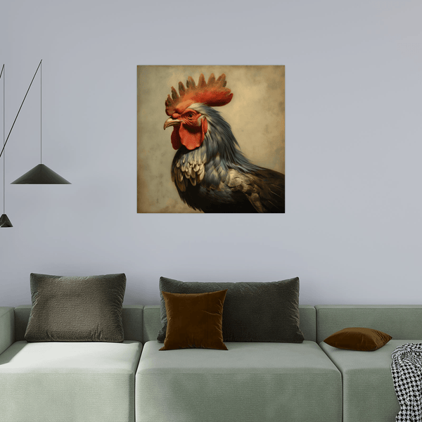 Vibrant Rooster - ArtDeco Canvas