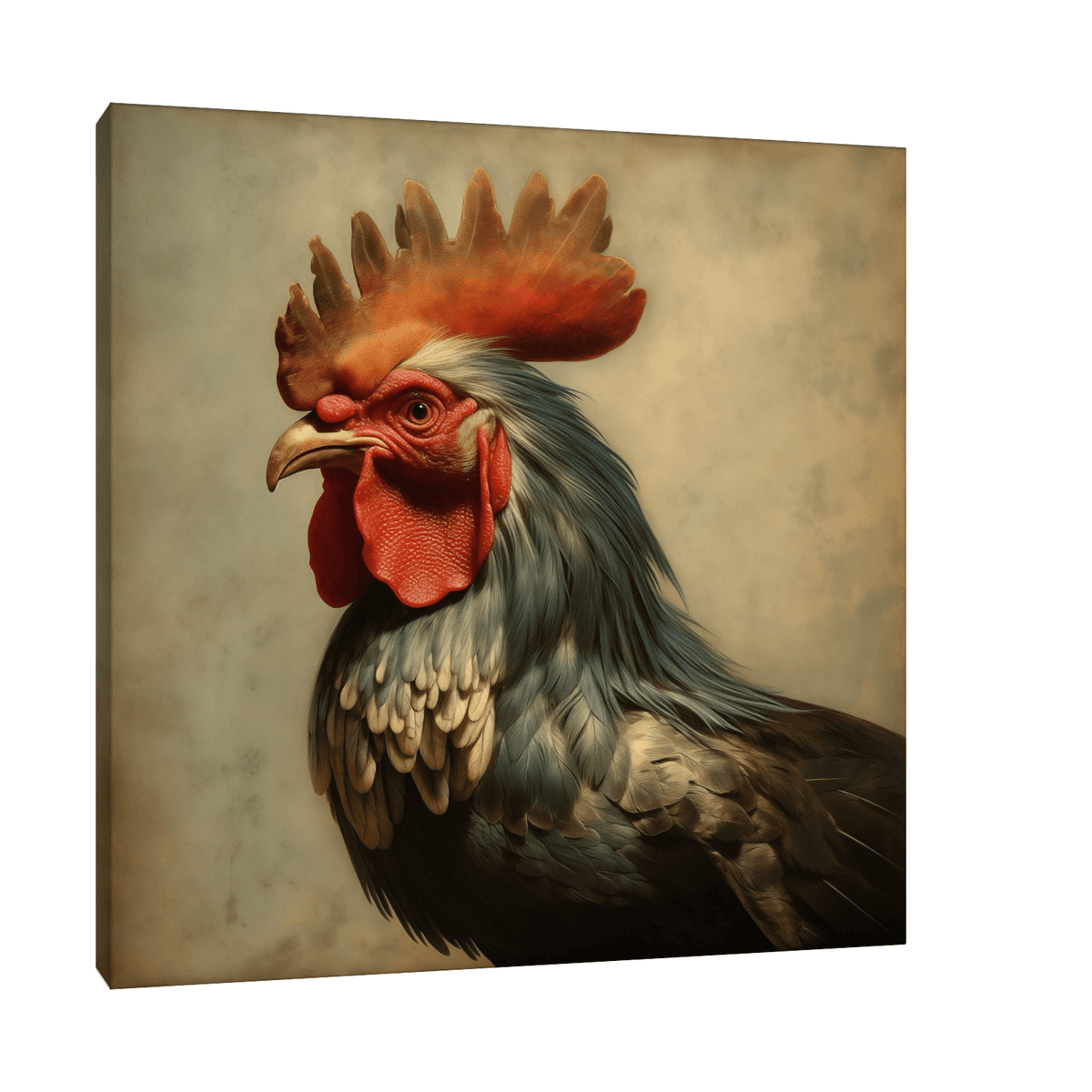 Vibrant Rooster - ArtDeco Canvas