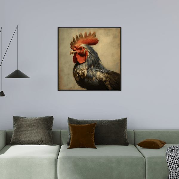 Vibrant Rooster - ArtDeco Canvas