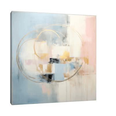 Vibrant Vortex on blue and pink - ArtDeco Canvas