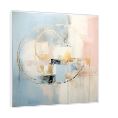 Vibrant Vortex on blue and pink - ArtDeco Canvas