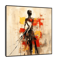 Vibrant elegance in black - ArtDeco Canvas