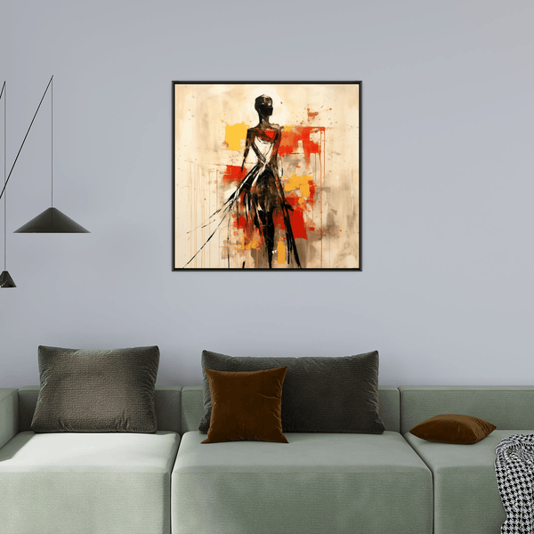 Vibrant elegance in black - ArtDeco Canvas