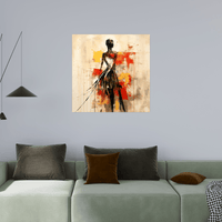 Vibrant elegance in black - ArtDeco Canvas