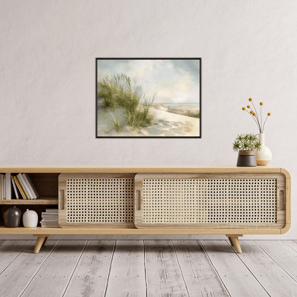 View of a sandy beach - ArtDeco Canvas