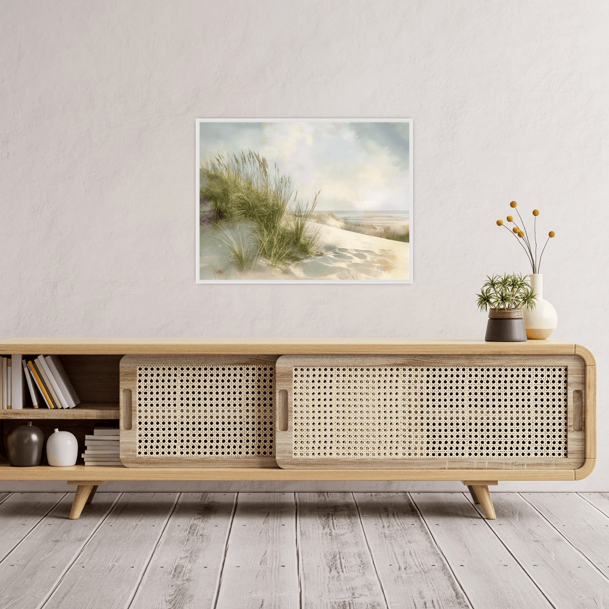 View of a sandy beach - ArtDeco Canvas