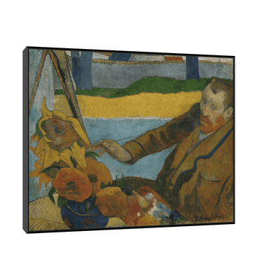 Vincent van Gogh painting sunflowers, Paul Gauguin - ArtDeco Canvas