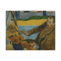 Vincent van Gogh painting sunflowers, Paul Gauguin - ArtDeco Canvas