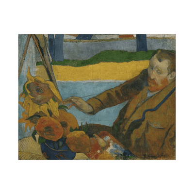 Vincent van Gogh painting sunflowers, Paul Gauguin - ArtDeco Canvas