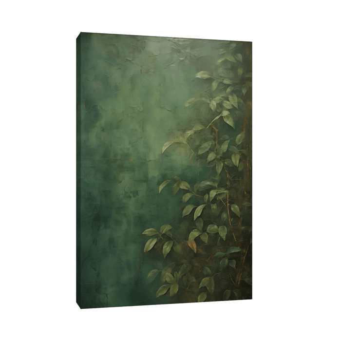 Vines on a green wall - ArtDeco Canvas