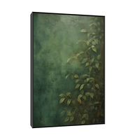 Vines on a green wall - ArtDeco Canvas