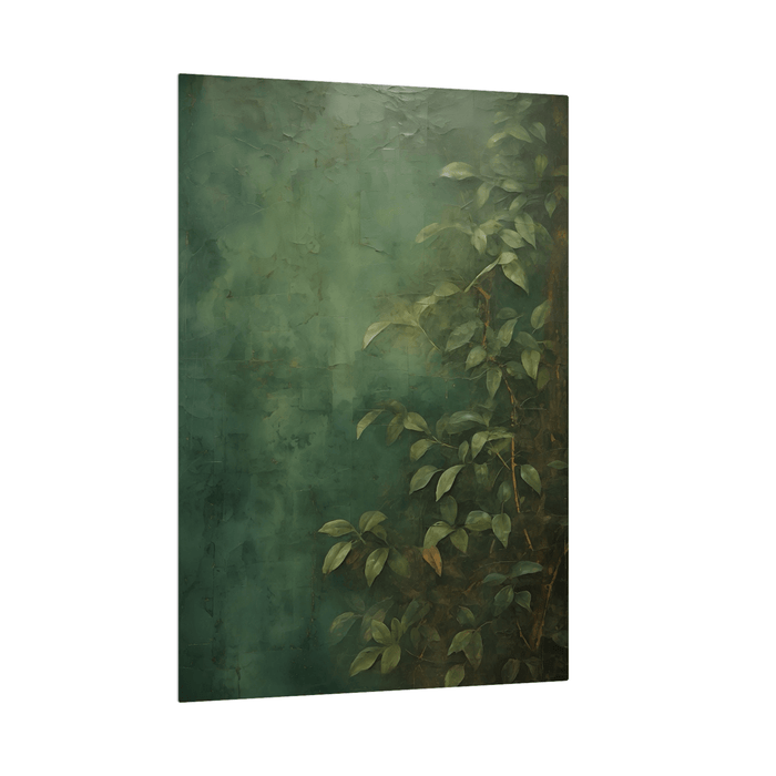 Vines on a green wall - ArtDeco Canvas