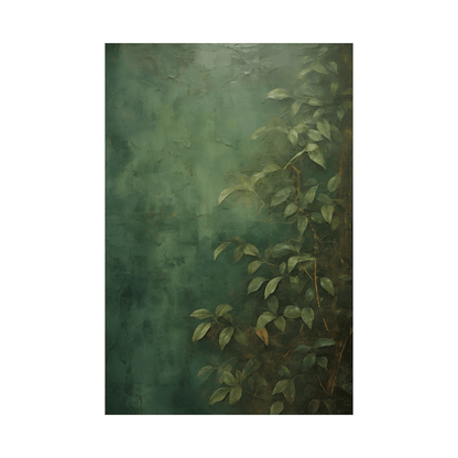Vines on a green wall - ArtDeco Canvas