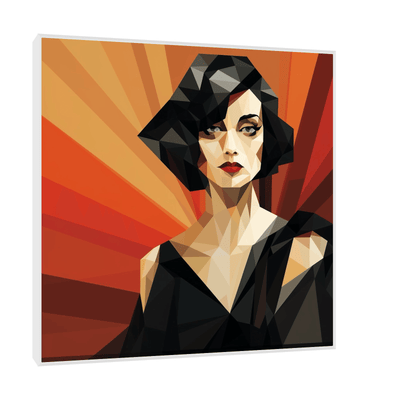 Vintage woman in black - ArtDeco Canvas