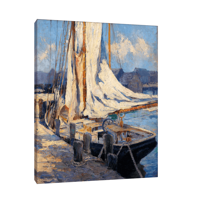 Wharf Scene, Gloucester, Bertha Eversfield Perrie - ArtDeco Canvas