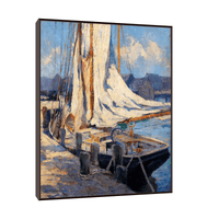 Wharf Scene, Gloucester, Bertha Eversfield Perrie - ArtDeco Canvas