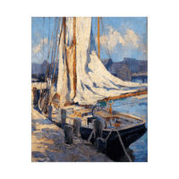 Wharf Scene, Gloucester, Bertha Eversfield Perrie - ArtDeco Canvas