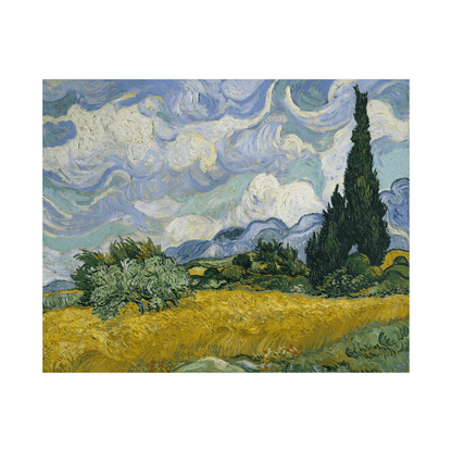Wheat Field with Cypresses, Vincent van Gogh - ArtDeco Canvas