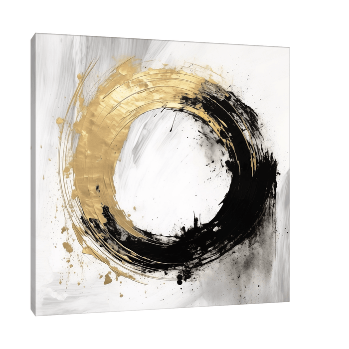 Whirpool of gold and black - ArtDeco Canvas