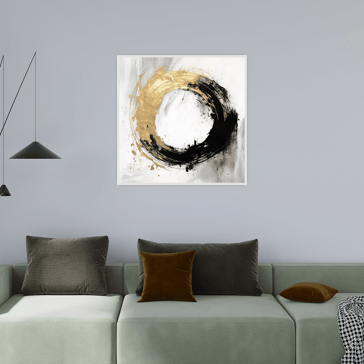 Whirpool of gold and black - ArtDeco Canvas