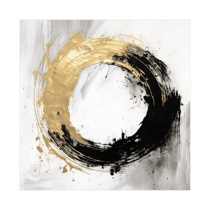 Whirpool of gold and black - ArtDeco Canvas