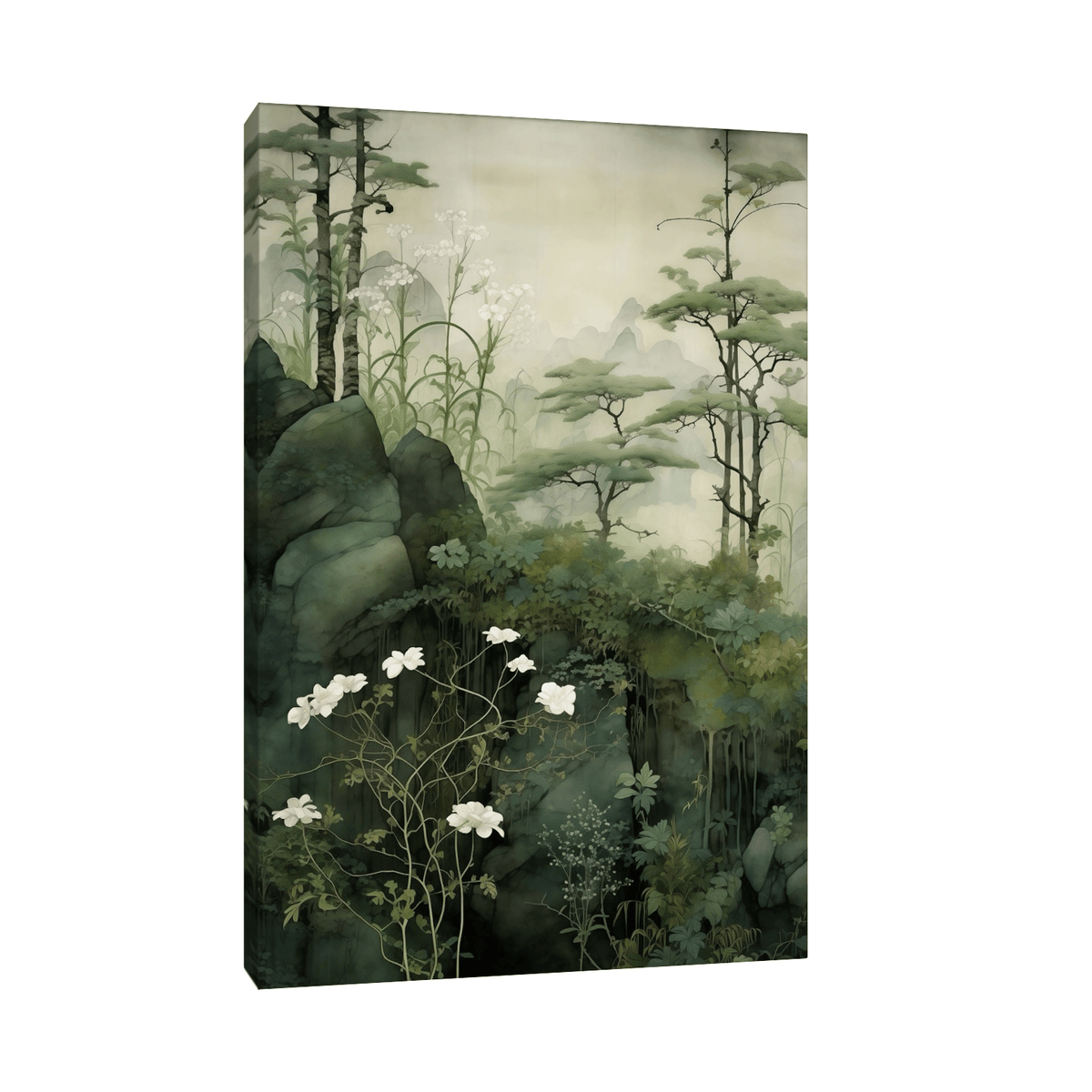 Whispering acacias on the slope - ArtDeco Canvas