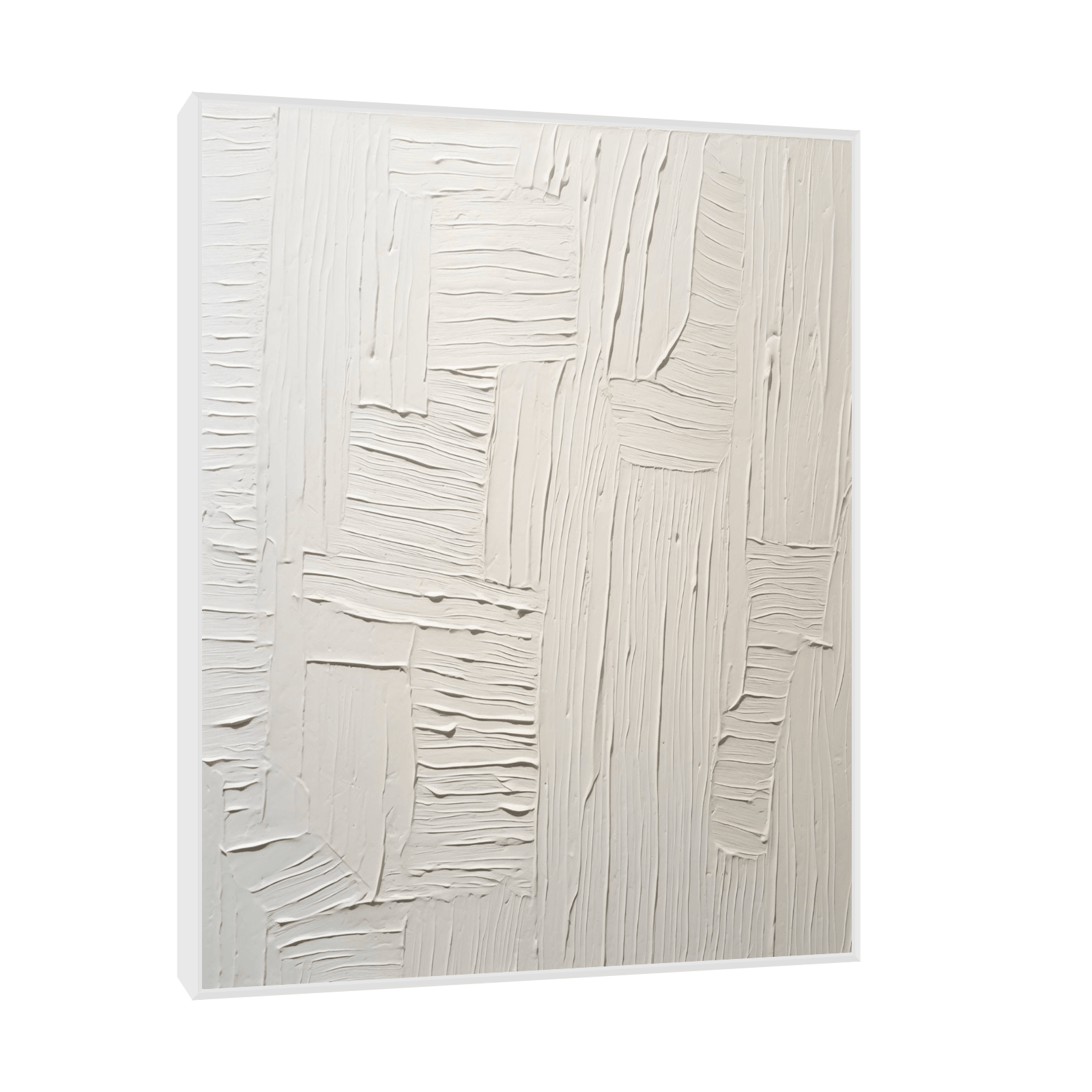 White brush strokes on wood - ArtDeco Canvas