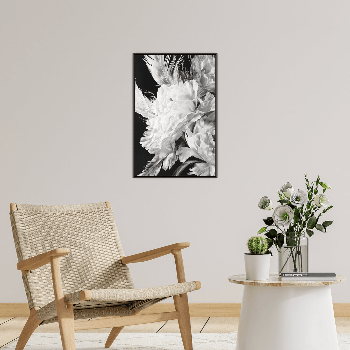 White flower closeup - ArtDeco Canvas