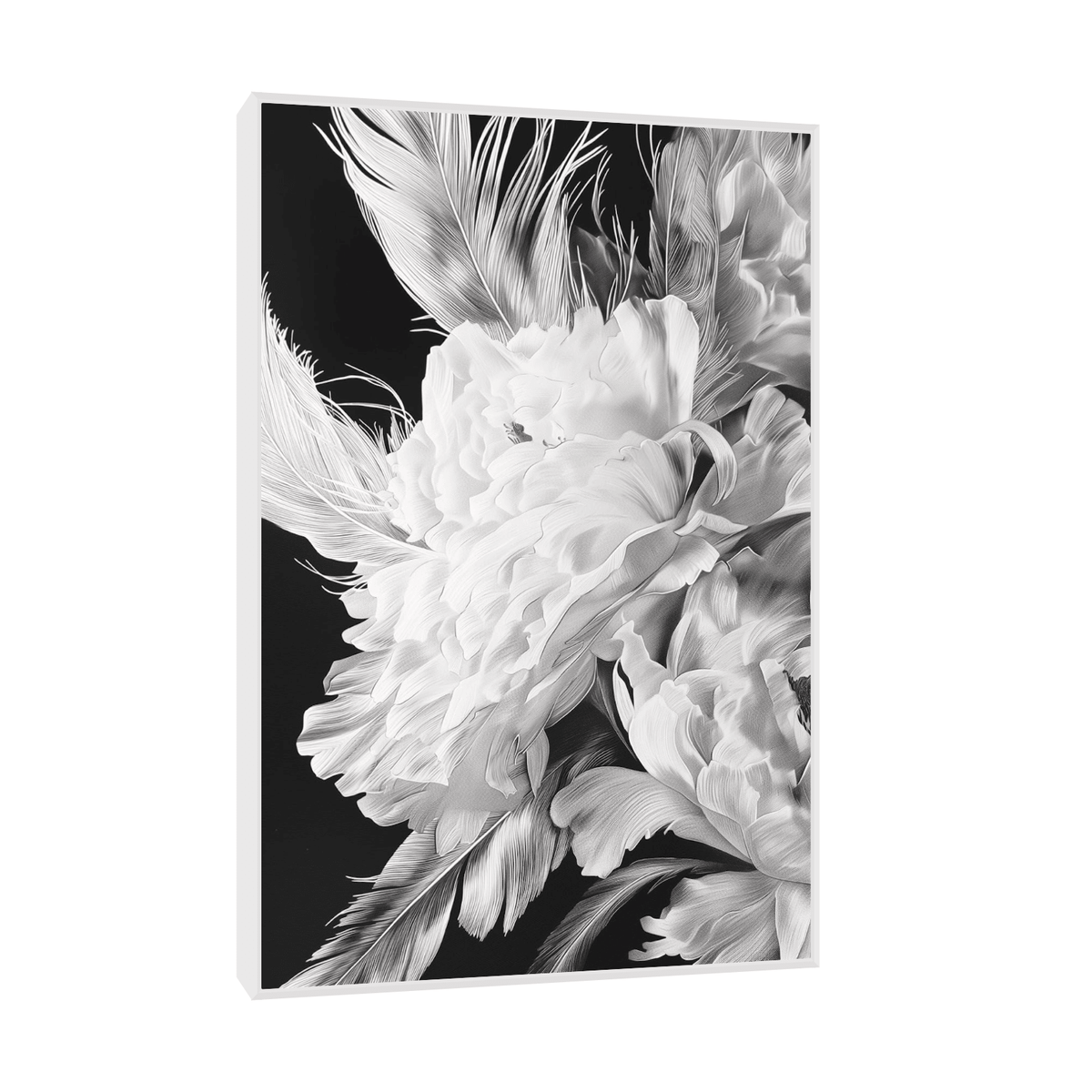 White flower closeup - ArtDeco Canvas