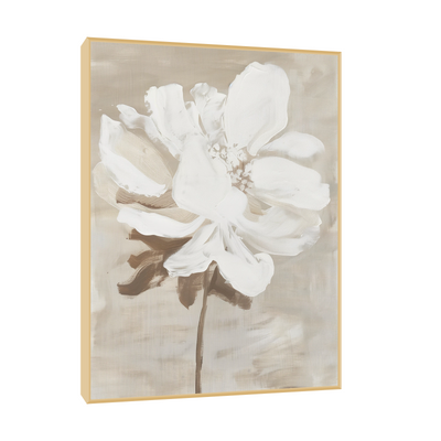 White flower on beige II