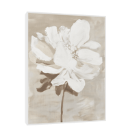 White flower on beige ll - ArtDeco Canvas