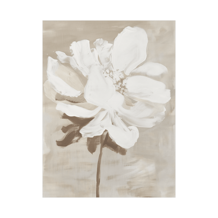 White flower on beige ll - ArtDeco Canvas
