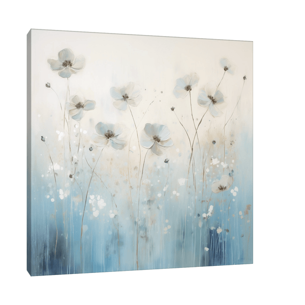 White flowers falling - ArtDeco Canvas