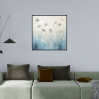 White flowers falling - ArtDeco Canvas