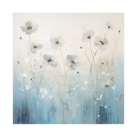 White flowers falling - ArtDeco Canvas