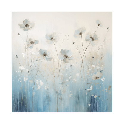 White flowers falling - ArtDeco Canvas