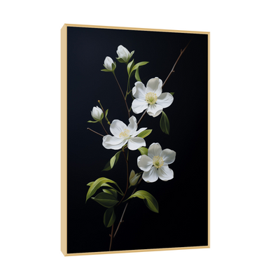 White flowers on black II