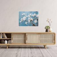 White flowers on the tree branch - ArtDeco Canvas