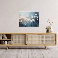 White flowers on the wind - ArtDeco Canvas