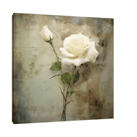 White rose - ArtDeco Canvas