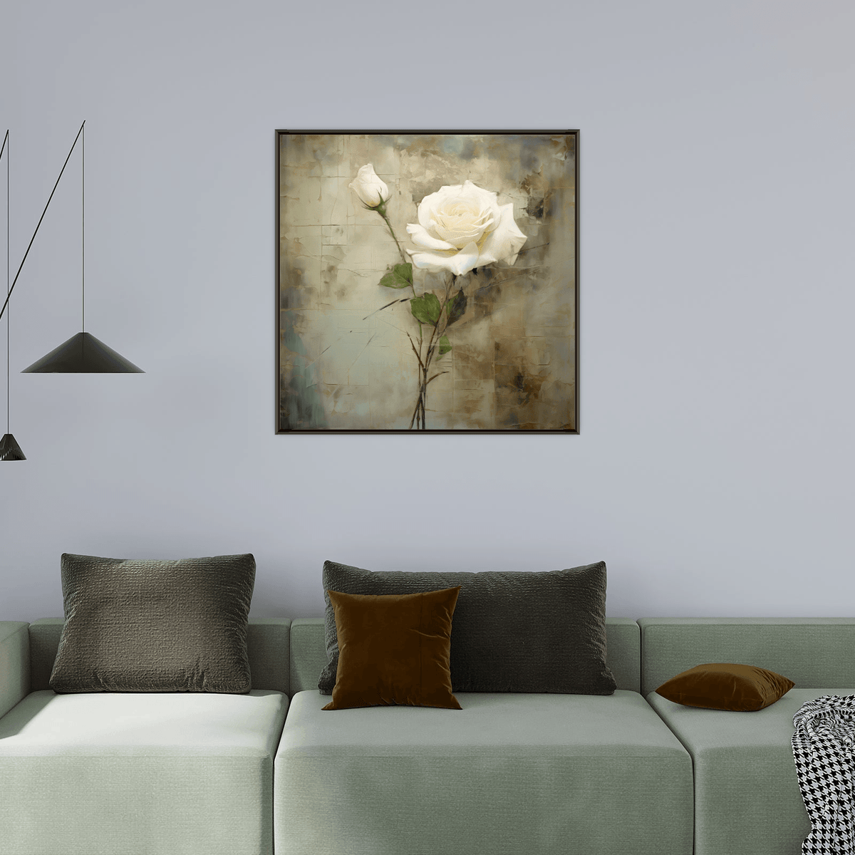 White rose - ArtDeco Canvas