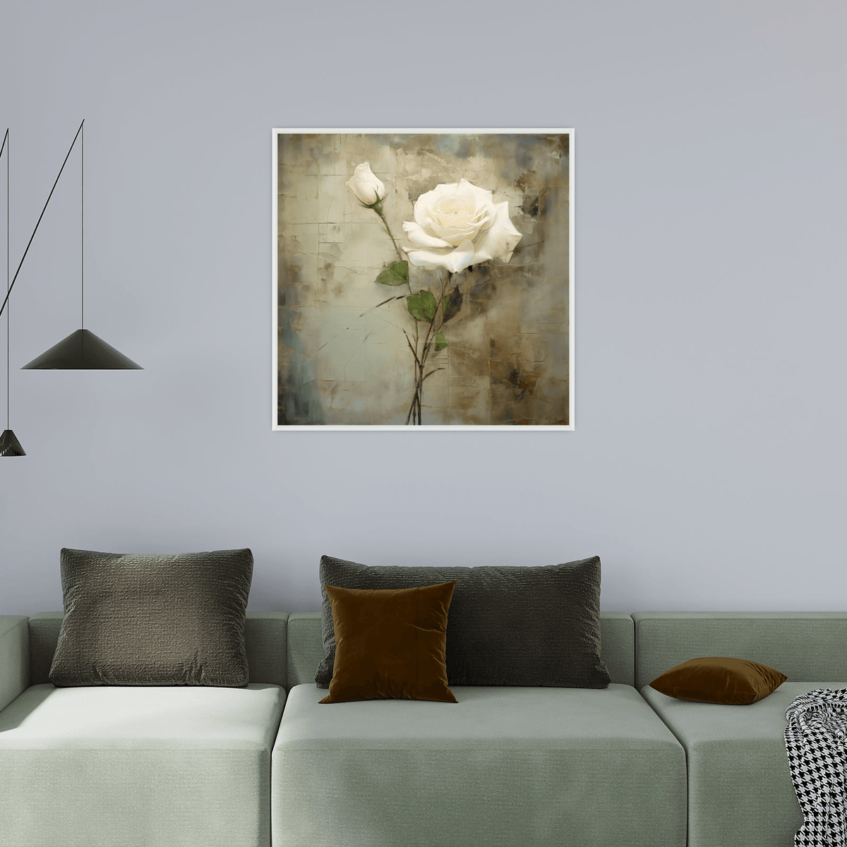 White rose - ArtDeco Canvas