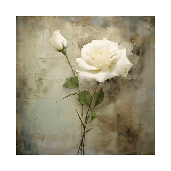 White rose - ArtDeco Canvas