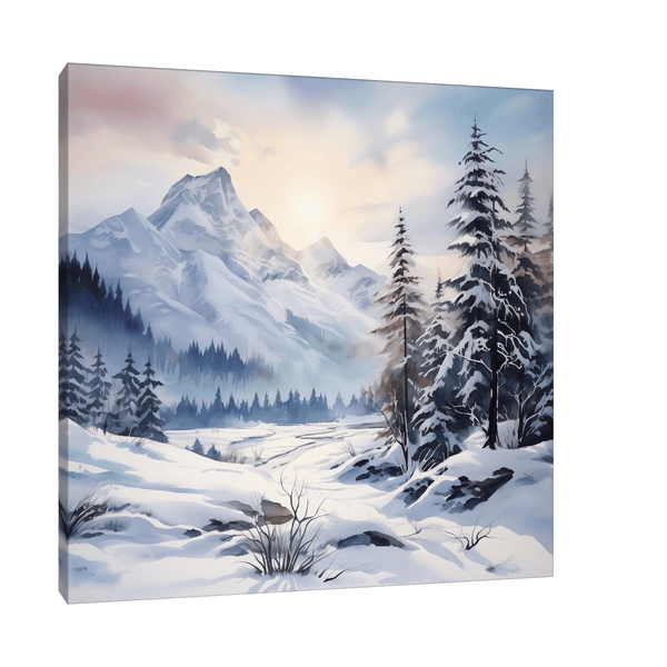 Winter morning on the mountain - ArtDeco Canvas