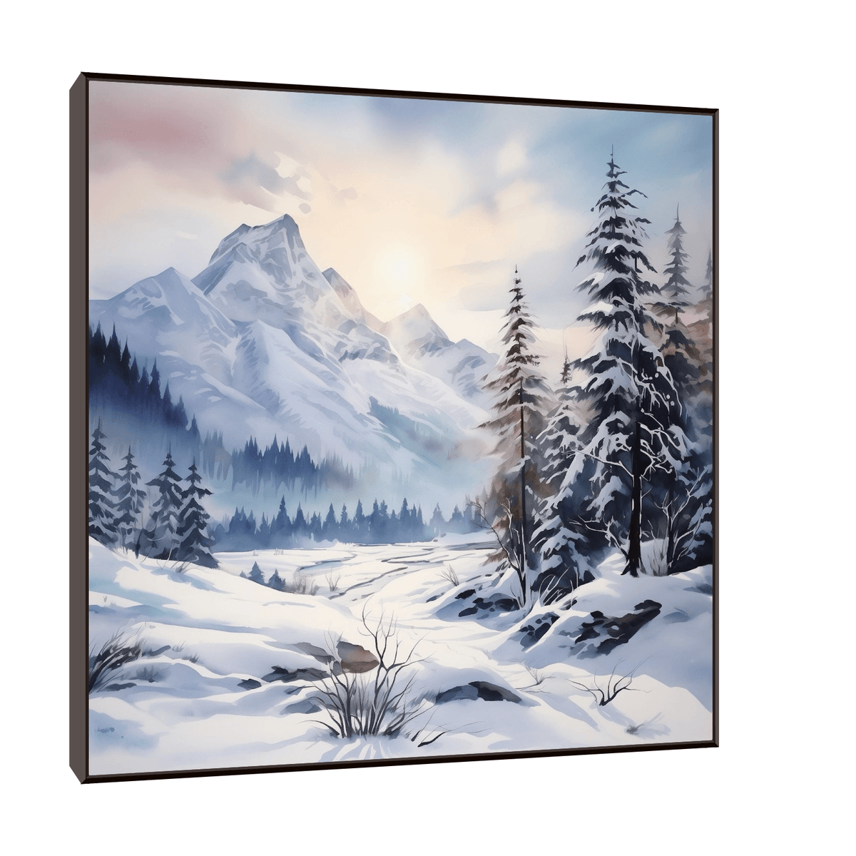 Winter morning on the mountain - ArtDeco Canvas