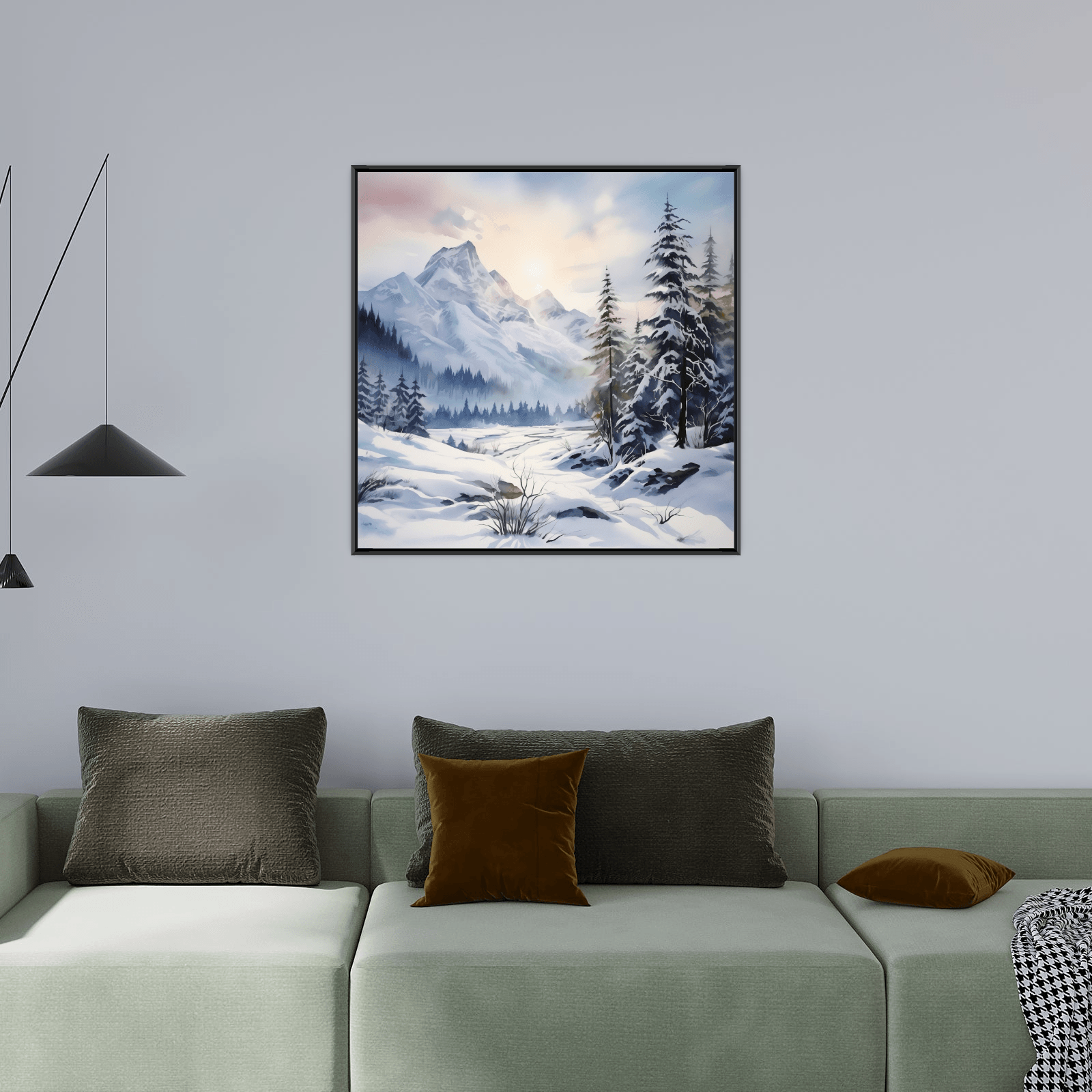 Winter morning on the mountain - ArtDeco Canvas