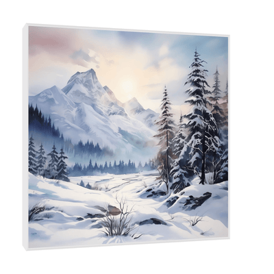 Winter morning on the mountain - ArtDeco Canvas