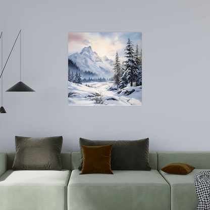 Winter morning on the mountain - ArtDeco Canvas