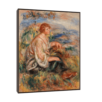 Woman in Tulle Blouse and Black Skirt, Pierre-Auguste Renoir - ArtDeco Canvas